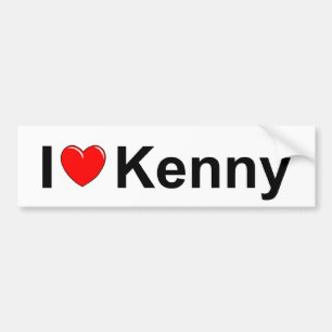 Autocollant De Voiture J'aime (coeur) Kenny