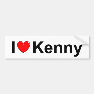 Autocollant De Voiture J'aime (coeur) Kenny
