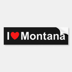 Autocollant De Voiture J'aime (coeur) le Montana