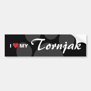 Autocollant De Voiture J'aime (coeur) mon Tornjak