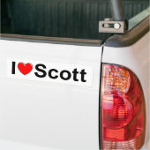 Autocollant De Voiture J'aime (coeur) Scott (Sur camion)