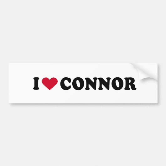 AUTOCOLLANT DE VOITURE J'AIME CONNOR (Devant)