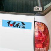 Autocollant De Voiture J'aime Corvids (Sur camion)