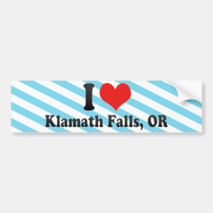 Autocollant De Voiture J'aime des automnes de Klamath, OU