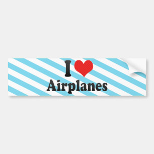 Autocollant De Voiture J'aime des avions