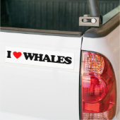 AUTOCOLLANT DE VOITURE J'AIME DES BALEINES (Sur camion)