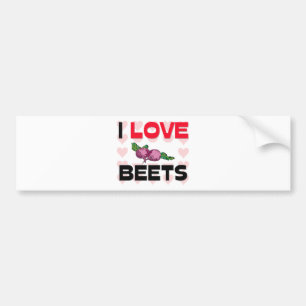 Autocollant De Voiture J'aime des betteraves