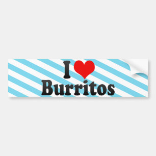 Autocollant De Voiture J'aime des Burritos