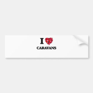 Autocollant De Voiture J'aime des caravanes