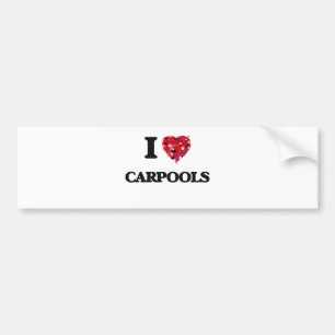 Autocollant De Voiture J'aime des Carpools