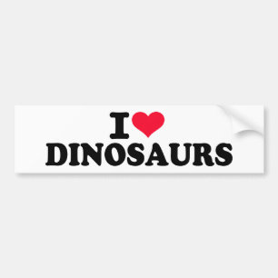 Autocollant De Voiture J'aime des dinosaures