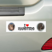 Autocollant De Voiture J'aime des hamsters (En voiture)