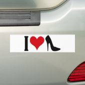Autocollant De Voiture J'aime des highheels (En voiture)
