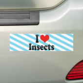 Autocollant De Voiture J'aime des insectes (En voiture)