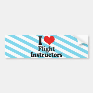 Autocollant De Voiture J'aime des instructeurs de vol