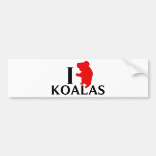 Autocollant De Voiture J'aime des koala