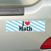 Autocollant De Voiture J'aime des maths (En voiture)