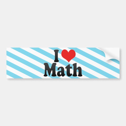 Autocollant De Voiture J'aime des maths (Devant)