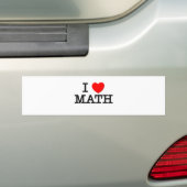 Autocollant De Voiture J'aime des MATHS (En voiture)