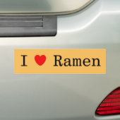 Autocollant De Voiture J'aime des Ramen (En voiture)