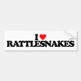 AUTOCOLLANT DE VOITURE J'AIME DES SERPENTS À SONNETTES