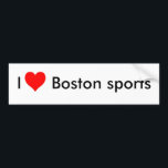 Autocollant De Voiture J'aime des sports de Boston<br><div class="desc">J'aime des sports de Boston</div>