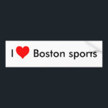 Autocollant De Voiture J'aime des sports de Boston<br><div class="desc">J'aime des sports de Boston</div>