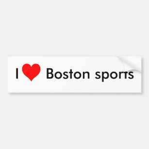 Autocollant De Voiture J'aime des sports de Boston