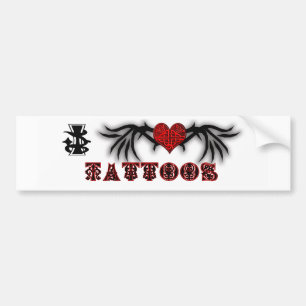 Autocollant De Voiture j'aime des tatouages