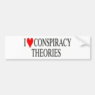 Autocollant De Voiture J'aime des théories de conspiration