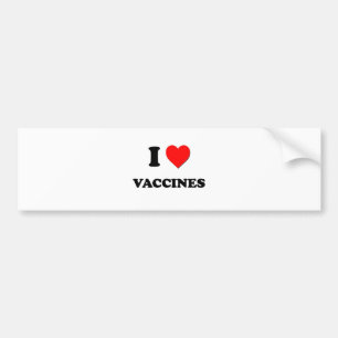 Autocollant De Voiture J'aime des vaccins
