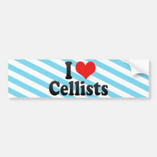 Autocollant De Voiture J'aime des violoncellistes
