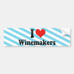 Autocollant De Voiture J'aime des Winemakers