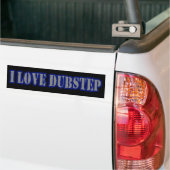 AUTOCOLLANT DE VOITURE J'AIME DUBSTEP (Sur camion)