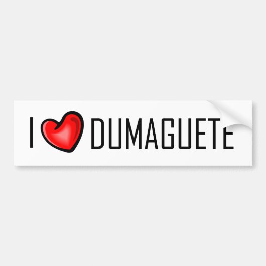 AUTOCOLLANT DE VOITURE J'AIME DUMAGUETE (Devant)