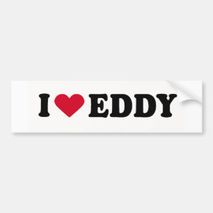 AUTOCOLLANT DE VOITURE J'AIME EDDY