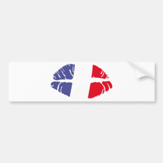 Autocollant De Voiture J'aime embrasser coeur FRANCE