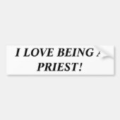 Autocollant De Voiture J'Aime Être Un Prêtre (Devant)