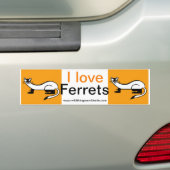 Autocollant De Voiture J'aime FERRETS-Wildwarrier -Nature - (En voiture)