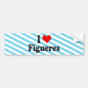 Autocollant De Voiture J'aime Figueres, Espagne