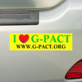Autocollant De Voiture J'aime G-PACT.org (En voiture)