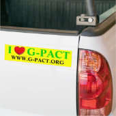 Autocollant De Voiture J'aime G-PACT.org (Sur camion)