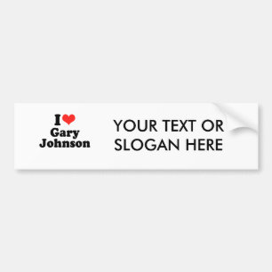 Autocollant De Voiture J'aime Gary Johnson