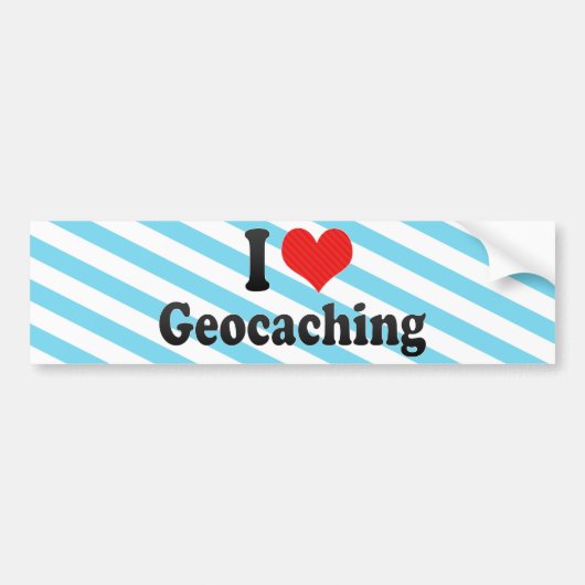 Autocollant De Voiture J'aime Geocaching (Devant)