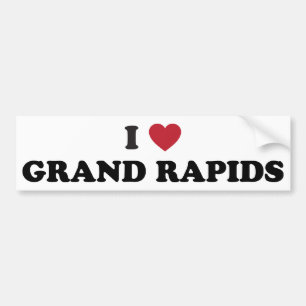 Autocollant De Voiture J'aime Grand Rapids Michigan