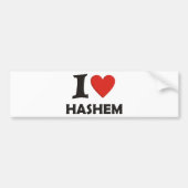 Autocollant De Voiture J'aime Hashem (Devant)