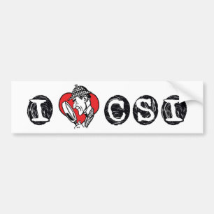 Autocollant De Voiture J'aime Heart CSI - Crime Scene Investigation