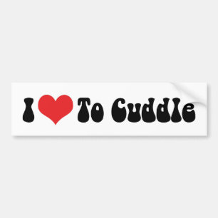 Autocollant De Voiture J'aime Heart To Cuddle