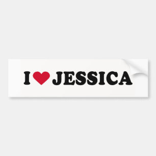 AUTOCOLLANT DE VOITURE J'AIME JESSICA