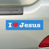 AUTOCOLLANT DE VOITURE "J'AIME JÉSUS" (En voiture)